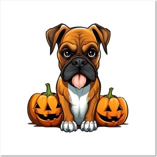 Halloween Boxer Dog #2 Posters and Art